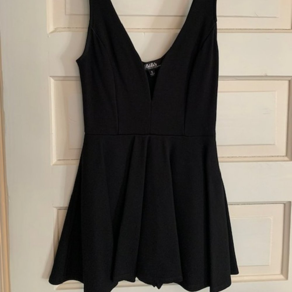 Lulus Black Romper/Dress with a Skort - Size Small